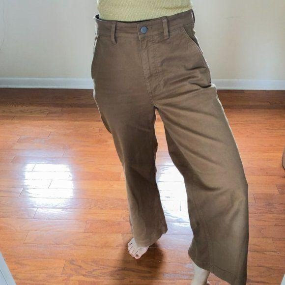 Everlane High Rise Wide Leg Cropped Trousers - Picture 4 of 7